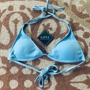 NEW Large, light blue Zaful bikini top!